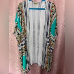 Democracy Printed Kimono Cover Up XL